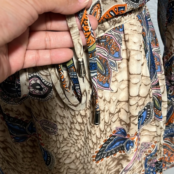 INA Fashion High Low Tie Waist Long Sleeve Dress NWT Small - Picture 7 of 11